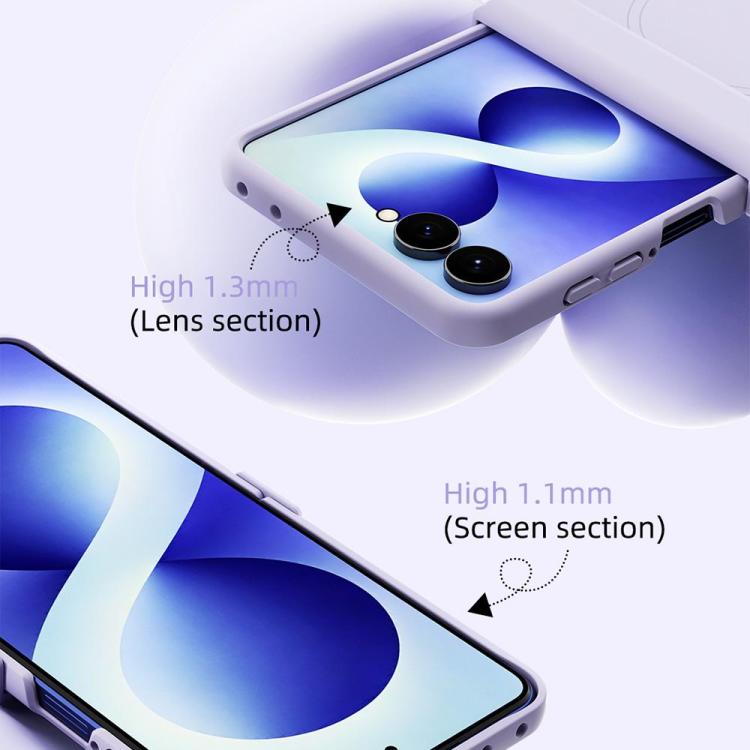 Custodia magnetica per telefono ABEEL 3 in 1 in silicone liquido, delicata sulla pelle., For Galaxy Z Flip8 5G, For Samsung Galaxy Z Flip7 5G, For Samsung Galaxy Z Flip6, For Samsung Galaxy Z Flip5