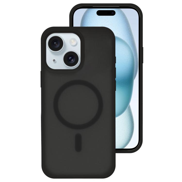 Colori cristallini, sensazione delicata sulla pelle, custodia magnetica in silicone liquido per telefono, For iPhone 15