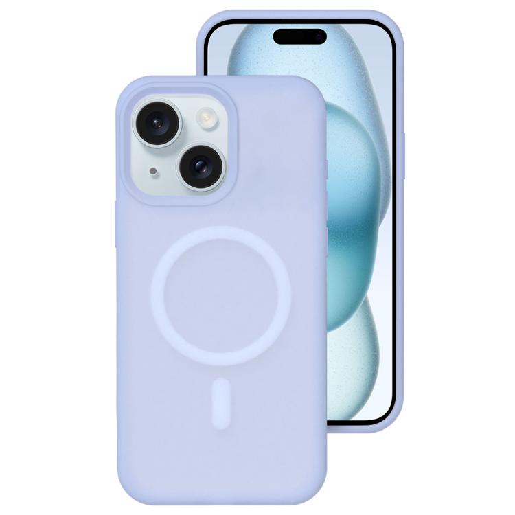 Colori cristallini, sensazione delicata sulla pelle, custodia magnetica in silicone liquido per telefono, For iPhone 15
