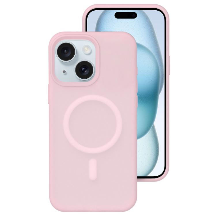 Colori cristallini, sensazione delicata sulla pelle, custodia magnetica in silicone liquido per telefono, For iPhone 15