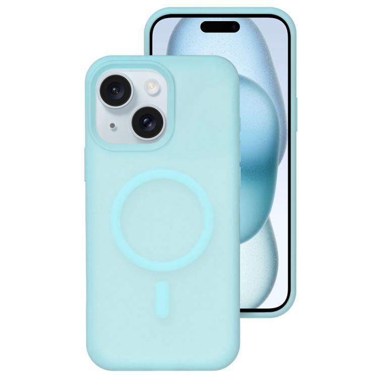 Colori cristallini, sensazione delicata sulla pelle, custodia magnetica in silicone liquido per telefono, For iPhone 15