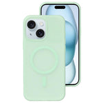 Colori cristallini, sensazione delicata sulla pelle, custodia magnetica in silicone liquido per telefono, For iPhone 15