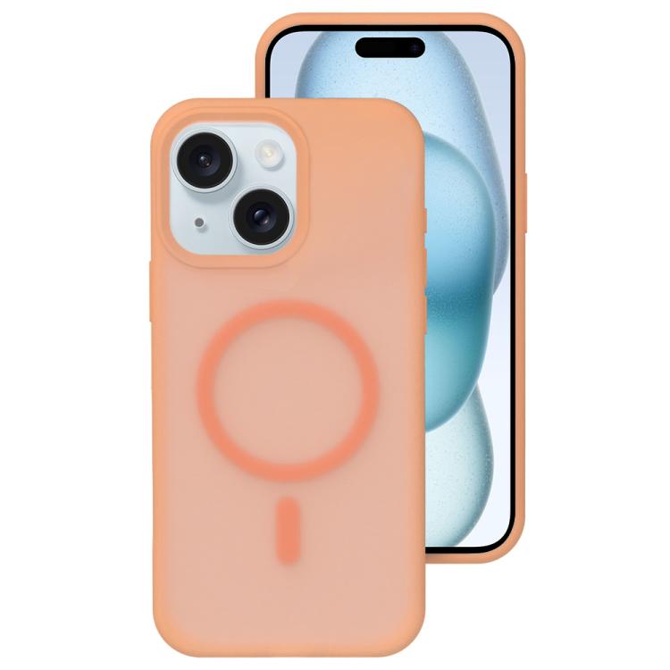 Colori cristallini, sensazione delicata sulla pelle, custodia magnetica in silicone liquido per telefono, For iPhone 15