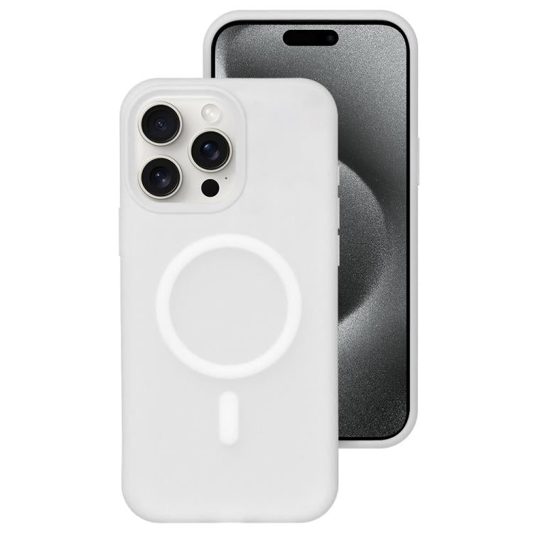 Colori cristallini, sensazione delicata sulla pelle, custodia magnetica in silicone liquido per telefono, For iPhone 15 Pro Max, For iPhone 15 Pro