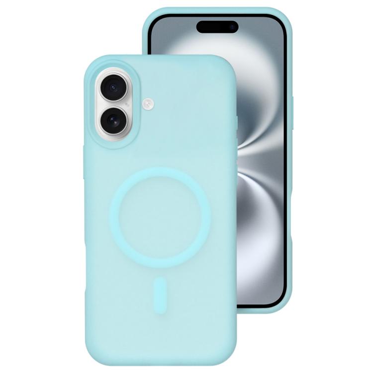 Colori cristallini, sensazione delicata sulla pelle, custodia magnetica in silicone liquido per telefono, For iPhone 16 Pro, For iPhone 16
