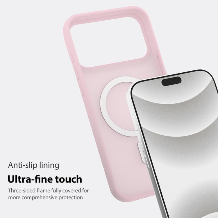 Colori cristallini, sensazione delicata sulla pelle, custodia magnetica in silicone liquido per telefono, For iPhone 15