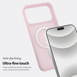 Colori cristallini, sensazione delicata sulla pelle, custodia magnetica in silicone liquido per telefono, For iPhone 16 Pro, For iPhone 16