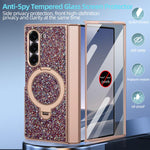 Custodia per telefono VIETAO Flash Diamond con vetro temperato per la privacy e supporto magnetico integrato., For Samsung Galaxy Z Fold7 5G, For Samsung Galaxy Z Fold6 5G