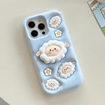 Custodia per telefono in silicone antiurto con supporto 3D a tema cartoni animati, copertura completa., For iPhone 17 Pro Max, For iPhone 17 Pro, For iPhone 17, For iPhone 16 Pro Max, For iPhone 16 Pro, For iPhone 16, For iPhone 15 Pro Max             ...