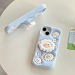 Custodia per telefono in silicone antiurto con supporto 3D a tema cartoni animati, copertura completa., For iPhone 17 Pro Max, For iPhone 17 Pro, For iPhone 17, For iPhone 16 Pro Max, For iPhone 16 Pro, For iPhone 16, For iPhone 15 Pro Max             ...