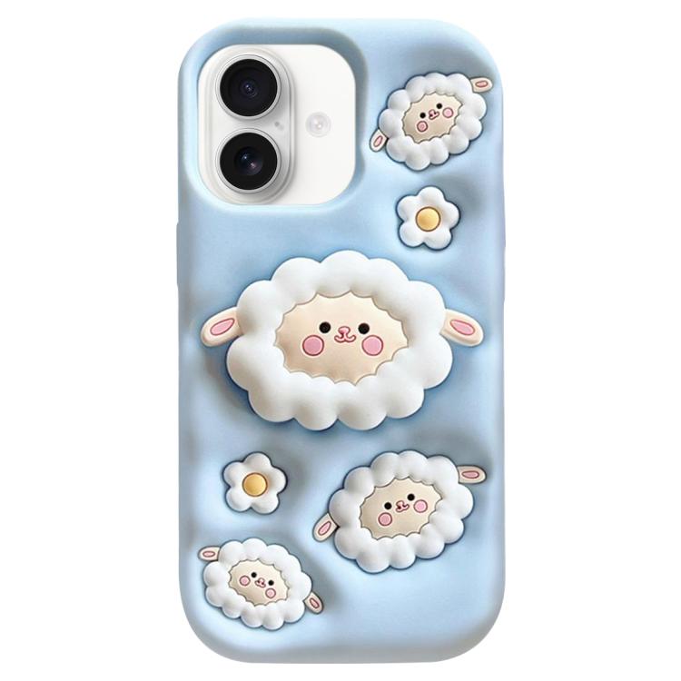 Custodia per telefono in silicone antiurto con supporto 3D a tema cartoni animati, copertura completa., For iPhone 17 Pro Max, For iPhone 17 Pro, For iPhone 17, For iPhone 16 Pro Max, For iPhone 16 Pro, For iPhone 16, For iPhone 15 Pro Max             ...