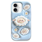 Custodia per telefono in silicone antiurto con supporto 3D a tema cartoni animati, copertura completa., For iPhone 17 Pro Max, For iPhone 17 Pro, For iPhone 17, For iPhone 16 Pro Max, For iPhone 16 Pro, For iPhone 16, For iPhone 15 Pro Max             ...