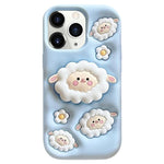 Custodia per telefono in silicone antiurto con supporto 3D a tema cartoni animati, copertura completa., For iPhone 17 Pro Max, For iPhone 17 Pro, For iPhone 17, For iPhone 16 Pro Max, For iPhone 16 Pro, For iPhone 16, For iPhone 15 Pro Max             ...