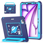 Custodia ibrida in silicone per tablet PC con maniglia e tracolla, For iPad Air 11 2026 / 2025 / 2024, For iPad 2025 / 2022, For iPad mini 2024 / mini 6