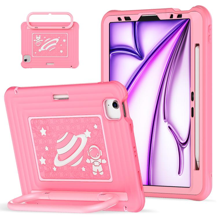 Custodia ibrida in silicone per tablet PC con maniglia e tracolla, For iPad Air 11 2026 / 2025 / 2024, For iPad 2025 / 2022, For iPad mini 2024 / mini 6