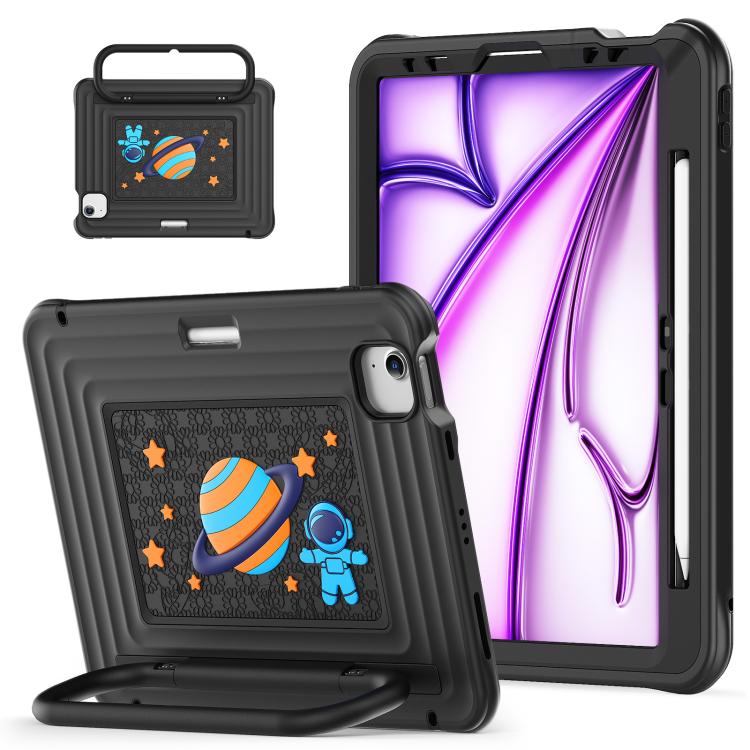 Custodia ibrida in silicone per tablet PC con maniglia e tracolla, For iPad Air 11 2026 / 2025 / 2024, For iPad 2025 / 2022, For iPad mini 2024 / mini 6