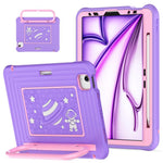 Custodia ibrida in silicone per tablet PC con maniglia e tracolla, For iPad Air 11 2026 / 2025 / 2024, For iPad 2025 / 2022, For iPad mini 2024 / mini 6