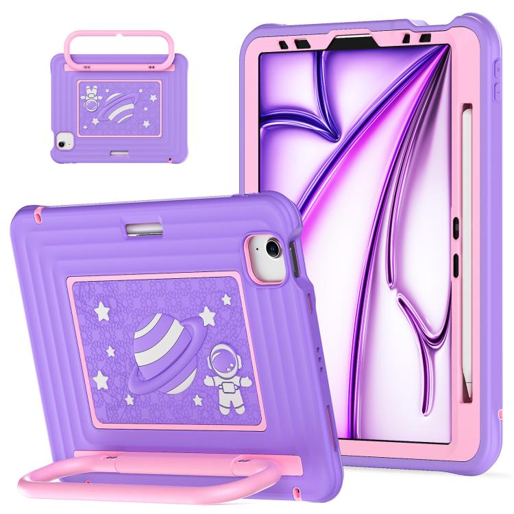 Custodia ibrida in silicone per tablet PC con maniglia e tracolla, For iPad Air 11 2026 / 2025 / 2024, For iPad 2025 / 2022, For iPad mini 2024 / mini 6