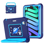 Custodia ibrida in silicone per tablet PC con maniglia e tracolla, For iPad Air 11 2026 / 2025 / 2024, For iPad 2025 / 2022, For iPad mini 2024 / mini 6