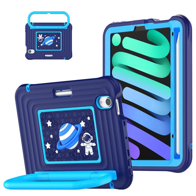 Custodia ibrida in silicone per tablet PC con maniglia e tracolla, For iPad Air 11 2026 / 2025 / 2024, For iPad 2025 / 2022, For iPad mini 2024 / mini 6