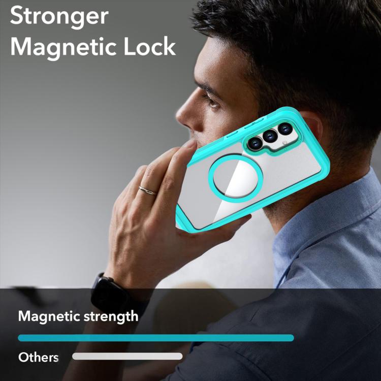 Custodia magnetica per telefono in acrilico a copertura totale con clip posteriore., For Samsung Galaxy S26+ 5G, For Samsung Galaxy S26 Ultra 5G, For Samsung Galaxy S26 5G