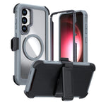 Custodia magnetica per telefono in acrilico a copertura totale con clip posteriore., For Samsung Galaxy S26+ 5G, For Samsung Galaxy S26 Ultra 5G, For Samsung Galaxy S26 5G