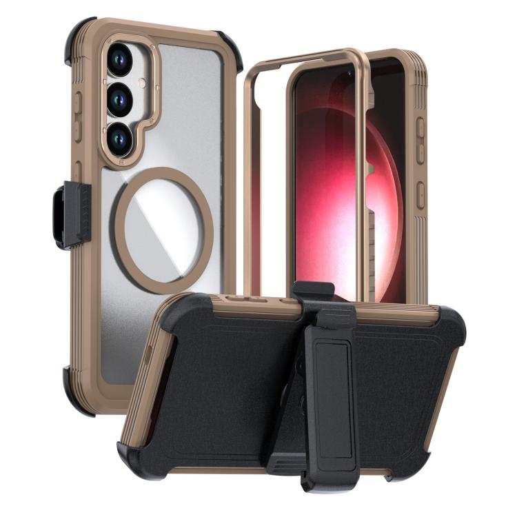 Custodia magnetica per telefono in acrilico a copertura totale con clip posteriore., For Samsung Galaxy S26+ 5G, For Samsung Galaxy S26 Ultra 5G, For Samsung Galaxy S26 5G