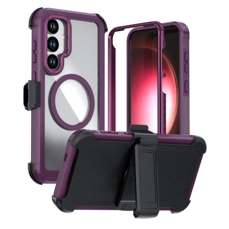 Custodia magnetica per telefono in acrilico a copertura totale con clip posteriore., For Samsung Galaxy S26+ 5G, For Samsung Galaxy S26 Ultra 5G, For Samsung Galaxy S26 5G