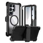 Custodia magnetica per telefono in acrilico a copertura totale con clip posteriore., For Samsung Galaxy S26+ 5G, For Samsung Galaxy S26 Ultra 5G, For Samsung Galaxy S26 5G