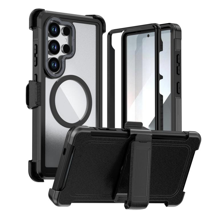 Custodia magnetica per telefono in acrilico a copertura totale con clip posteriore., For Samsung Galaxy S26+ 5G, For Samsung Galaxy S26 Ultra 5G, For Samsung Galaxy S26 5G