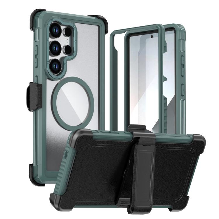 Custodia magnetica per telefono in acrilico a copertura totale con clip posteriore., For Samsung Galaxy S26+ 5G, For Samsung Galaxy S26 Ultra 5G, For Samsung Galaxy S26 5G