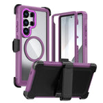 Custodia magnetica per telefono in acrilico a copertura totale con clip posteriore., For Samsung Galaxy S26+ 5G, For Samsung Galaxy S26 Ultra 5G, For Samsung Galaxy S26 5G