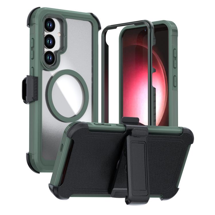 Custodia magnetica per telefono in acrilico a copertura totale con clip posteriore., For Samsung Galaxy S26+ 5G, For Samsung Galaxy S26 Ultra 5G, For Samsung Galaxy S26 5G