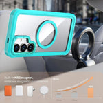 Custodia magnetica per telefono in acrilico a copertura totale con clip posteriore., For Samsung Galaxy S25 5G / S24 5G, For Samsung Galaxy S25+ 5G / S24+ 5G, For Samsung Galaxy S25 Ultra 5G