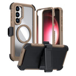 Custodia magnetica per telefono in acrilico a copertura totale con clip posteriore., For Samsung Galaxy S25 5G / S24 5G, For Samsung Galaxy S25+ 5G / S24+ 5G, For Samsung Galaxy S25 Ultra 5G