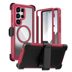 Custodia magnetica per telefono in acrilico a copertura totale con clip posteriore., For Samsung Galaxy S25 5G / S24 5G, For Samsung Galaxy S25+ 5G / S24+ 5G, For Samsung Galaxy S25 Ultra 5G