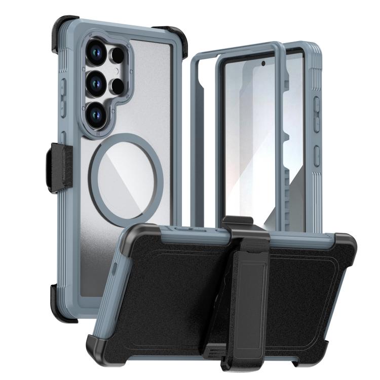 Custodia magnetica per telefono in acrilico a copertura totale con clip posteriore., For Samsung Galaxy S24 FE 5G, For Samsung Galaxy S24 Ultra 5G