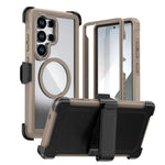 Custodia magnetica per telefono in acrilico a copertura totale con clip posteriore., For Samsung Galaxy S24 FE 5G, For Samsung Galaxy S24 Ultra 5G