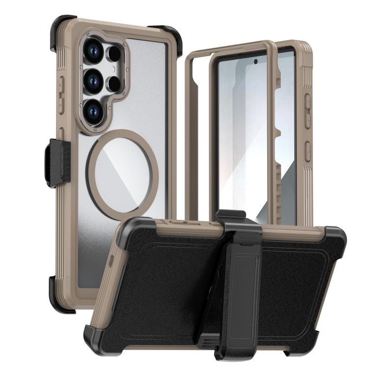 Custodia magnetica per telefono in acrilico a copertura totale con clip posteriore., For Samsung Galaxy S24 FE 5G, For Samsung Galaxy S24 Ultra 5G
