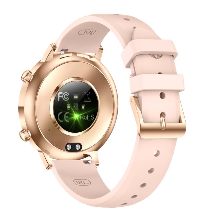 Smartwatch da donna QS03 con display AMOLED da 1,32 pollici e supporto per il monitoraggio della salute.