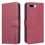 Custodia per telefono in ecopelle con texture in pelle di vitello tinta unita e protezione RFID., For iPhone XS Max, For iPhone 6 Plus/7 Plus/8 Plus, For iPhone 6 / 7 / 8