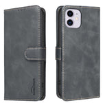 Custodia per telefono in ecopelle con texture in pelle di vitello tinta unita e protezione RFID., For iPhone 13 Pro Max, For iPhone 13 Pro, For iPhone 12, For iPhone 12 Pro Max