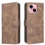 Custodia per telefono in ecopelle con texture in pelle di vitello tinta unita e protezione RFID., For iPhone 15, For iPhone 13 / 14, For iPhone 14 Pro, For iPhone 14 Pro Max