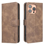 Custodia per telefono in ecopelle con texture in pelle di vitello tinta unita e protezione RFID., For iPhone 15, For iPhone 13 / 14, For iPhone 14 Pro, For iPhone 14 Pro Max