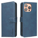 Custodia per telefono in ecopelle con texture in pelle di vitello tinta unita e protezione RFID., For iPhone 15, For iPhone 13 / 14, For iPhone 14 Pro, For iPhone 14 Pro Max
