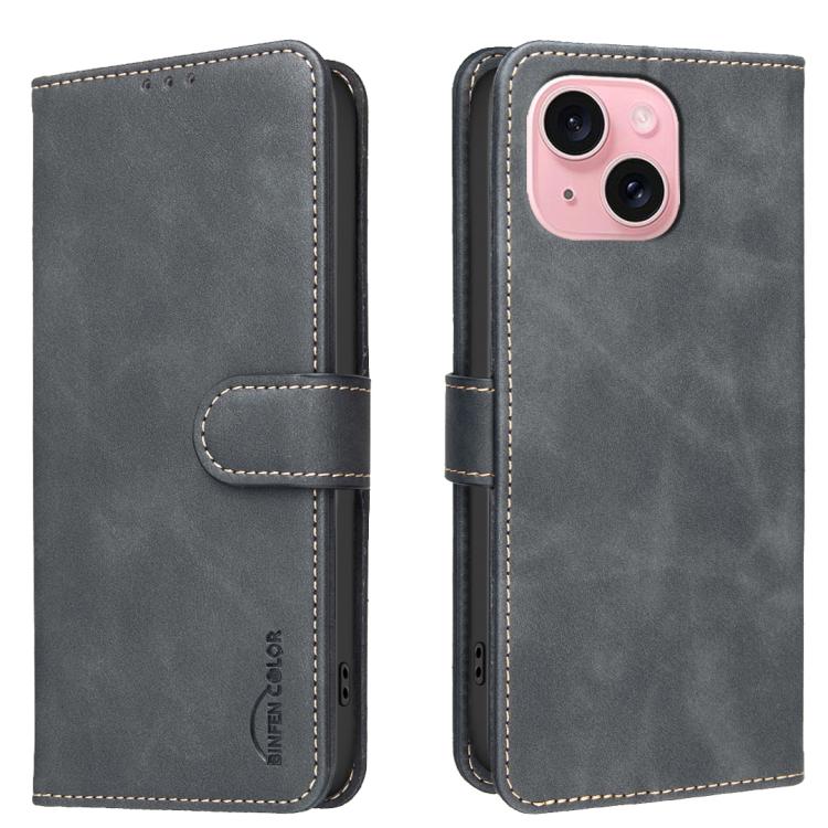 Custodia per telefono in ecopelle con texture in pelle di vitello tinta unita e protezione RFID., For iPhone 15, For iPhone 13 / 14, For iPhone 14 Pro, For iPhone 14 Pro Max