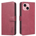 Custodia per telefono in ecopelle con texture in pelle di vitello tinta unita e protezione RFID., For iPhone 15, For iPhone 13 / 14, For iPhone 14 Pro, For iPhone 14 Pro Max