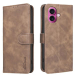 Custodia per telefono in ecopelle con texture in pelle di vitello tinta unita e protezione RFID., For iPhone Air, For iPhone 16 Pro Max, For iPhone 16 Pro, For iPhone 16 Plus