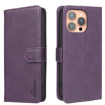 Custodia per telefono in ecopelle con texture in pelle di vitello tinta unita e protezione RFID., For iPhone Air, For iPhone 16 Pro Max, For iPhone 16 Pro, For iPhone 16 Plus
