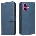 Custodia per telefono in ecopelle con texture in pelle di vitello tinta unita e protezione RFID., For iPhone 16, For iPhone 15 Pro Max, For iPhone 15 Pro, For iPhone 14 Plus / 15 Plus